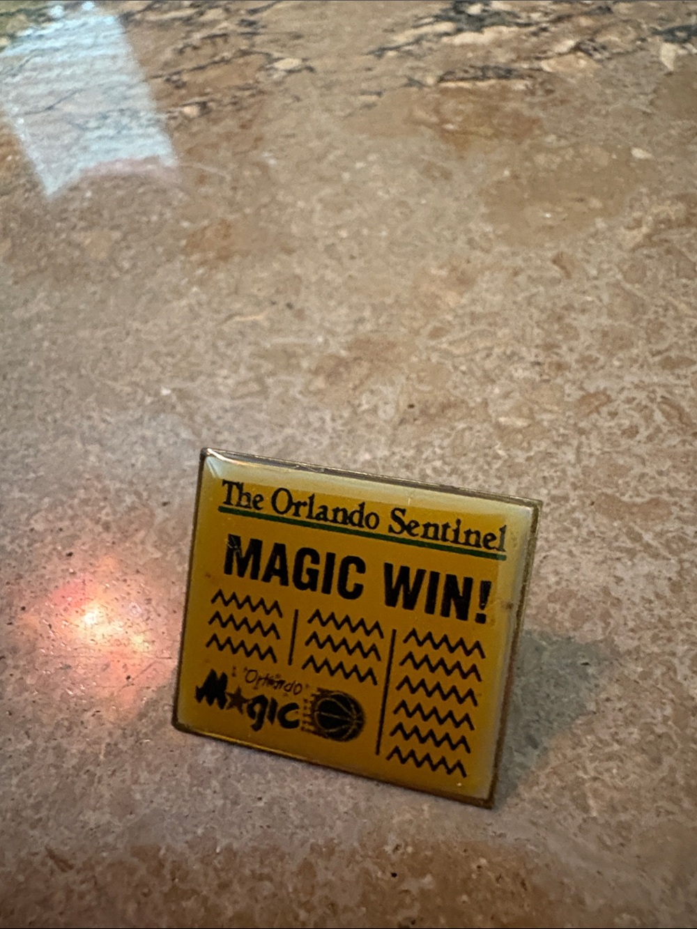 Magic Yellow 'MAGIC WIN!' Collectible Pin